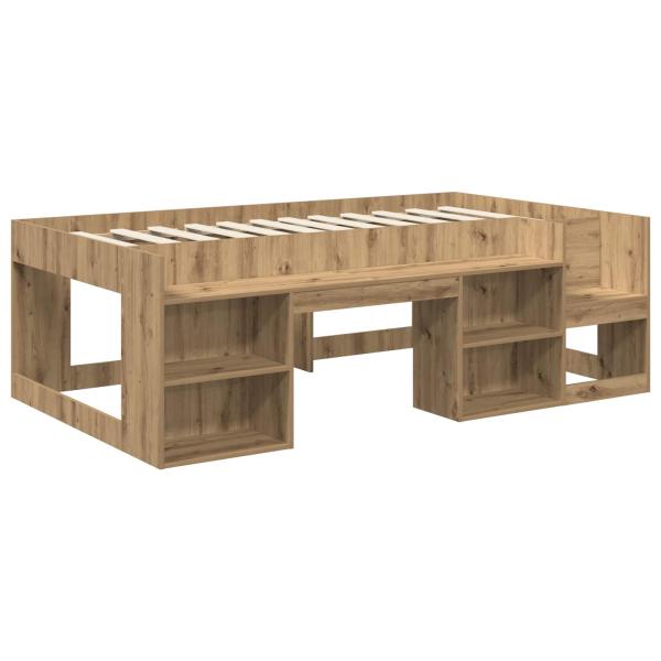 Kinderbettgestell mit Stauraum Artisan-Eiche 75 x 190 cm