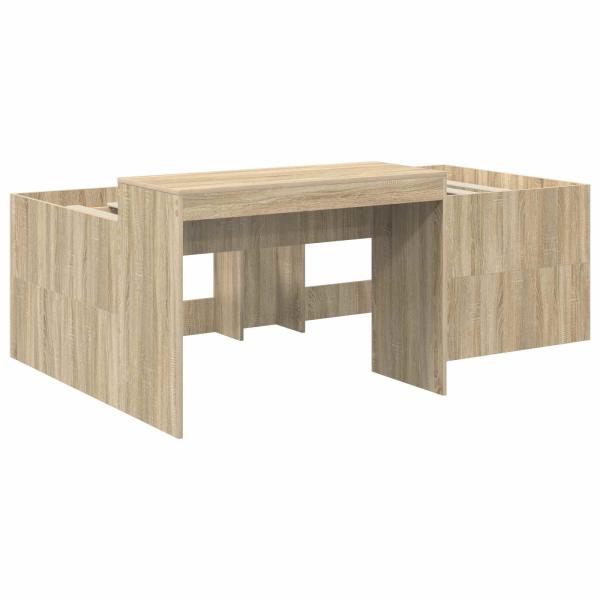 Hochbett mit Schreibtisch für Kinder Sonoma-Eiche 80 x 200 cm