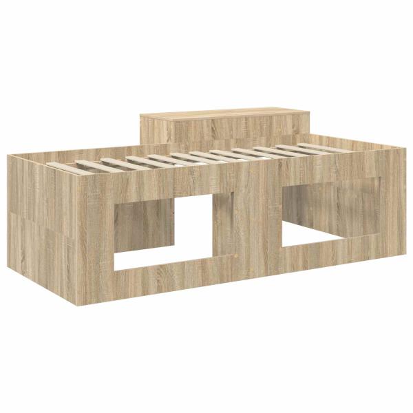 Hochbett mit Schreibtisch für Kinder Sonoma-Eiche 80 x 200 cm