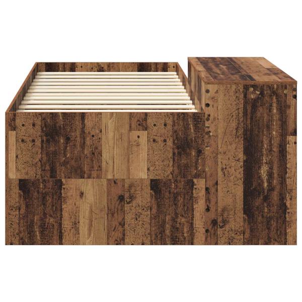 Hochbett mit Schreibtisch für Kinder Altholz 80 x 200 cm