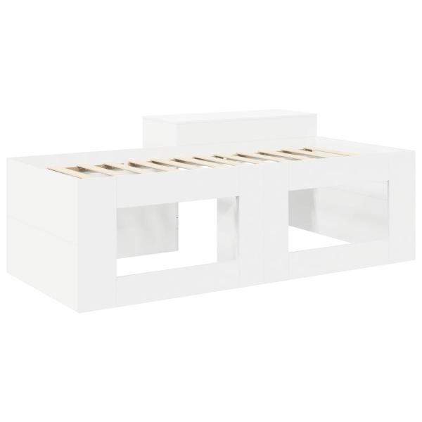 Hochbett mit Schreibtisch für Kinder Weiß 90 x 200 cm