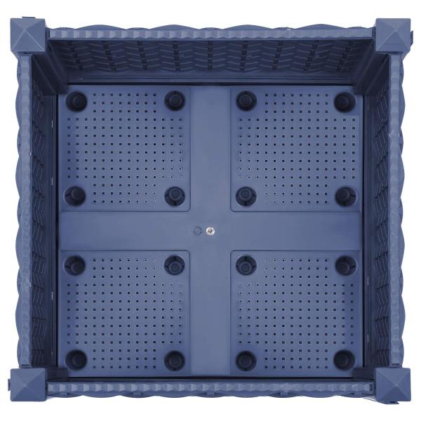 Gartenpflanzer mit Rädern Blaugrau 40 x 40 x 33 cm PP