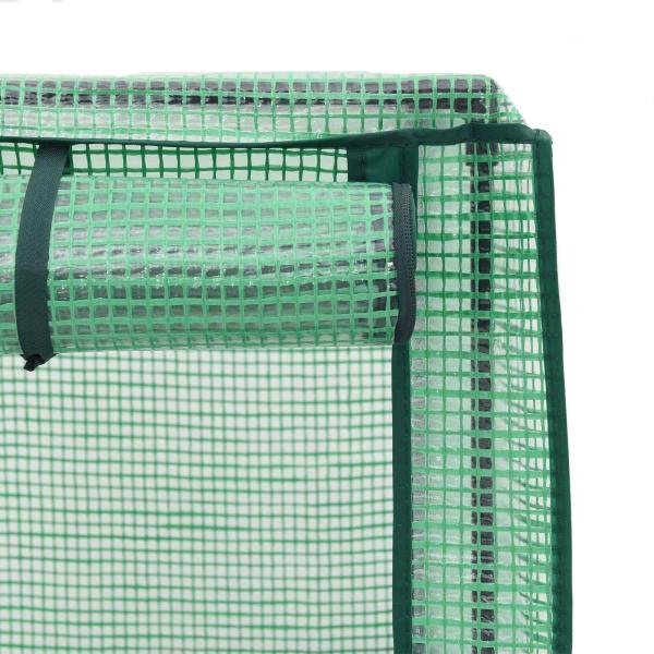 Gartenplanter mit Gewächshausabdeckung und Rädern 3 Stk. PP