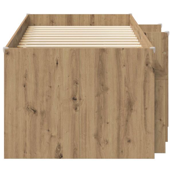 Loft Bettgestell mit Schrank 3 stk. Artisan-Eiche Holzwerkstoff