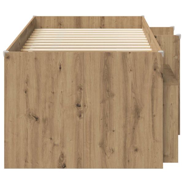 Loft Bettgestell mit Schrank 3 stk. Artisan-Eiche Holzwerkstoff