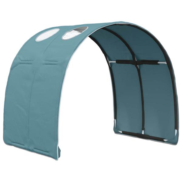 Hochbett mit Schreibtisch für Kinder 3 Stk. Weiß und Hellblau