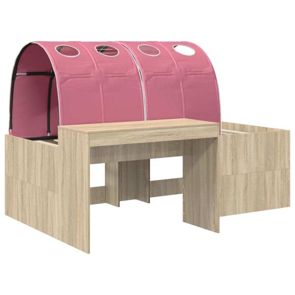 Hochbett mit Schreibtisch für Kinder 3 Stk. Holzwerkstoff