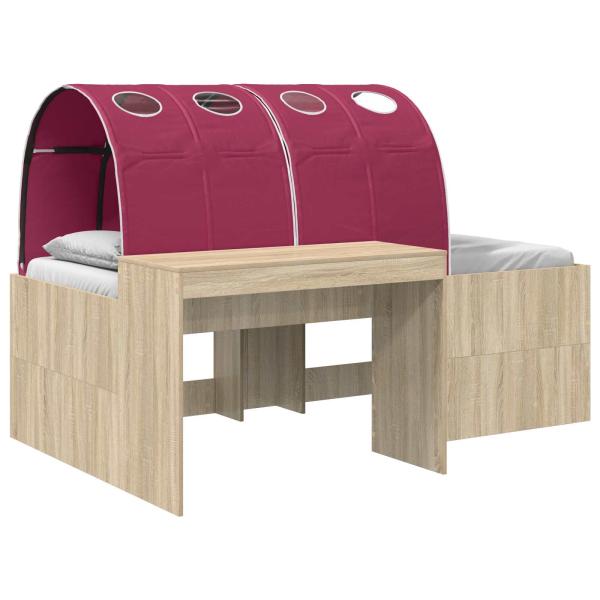 Hochbett mit Schreibtisch für Kinder 3 Stk. Holzwerkstoff