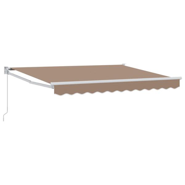Ausziehbare Markise Taupe 4 x 2 m 100% Polyester und Aluminium