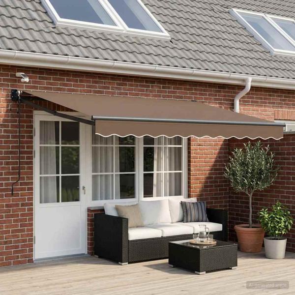 ARDEBO.de - Elektrische ausziehbare Markise Taupe
