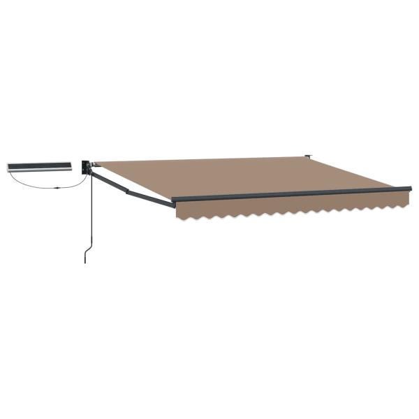 Elektrische ausziehbare Markise Taupe 4 x 2 m