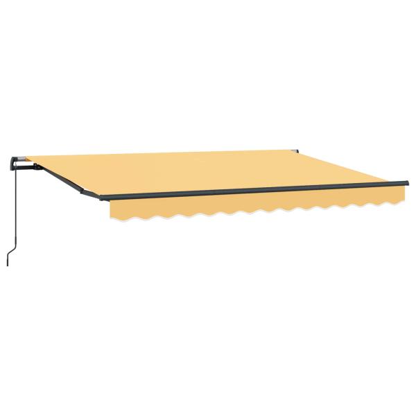 Ausziehbare Markise Sand 300 x 250 cm Polyester und Aluminium