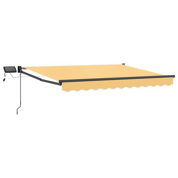Manuelle Gelenkarmmarkise mit LEDs Sand