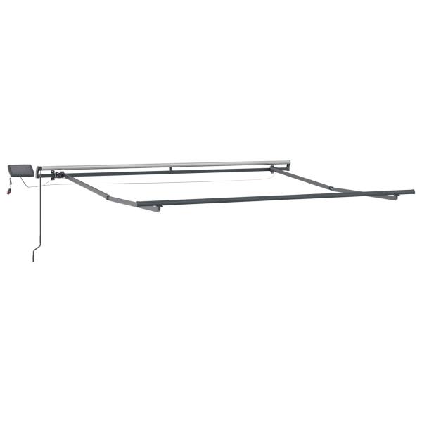 Ausziehbare Markise Sand 350 x 250 cm Stoff und Aluminium
