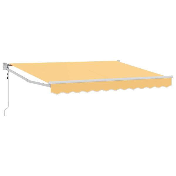 Ausziehbare Markise Sand 3,5 x 2,5 m Polyester und Metall