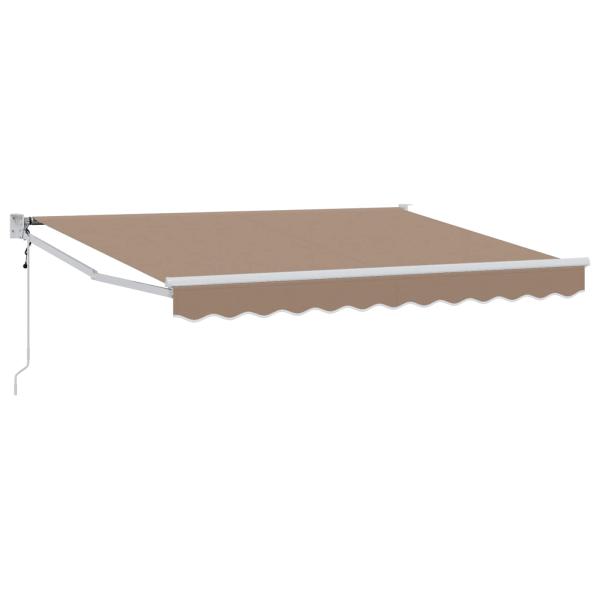Ausziehbare Markise Taupe 3,5 x 2,5 m Polyester und Metall
