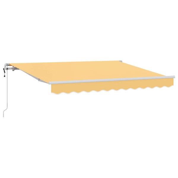 Ausziehbare Markise Sand 4 x 3 m Stoff und Aluminium