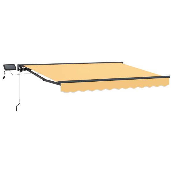 Manueller Markisenrahmen mit LEDs Sand 4 x 3 m