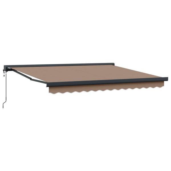 Ausziehbare Markise Taupe 450 x 300 cm Stoff und Metall