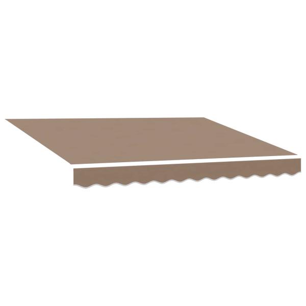 Ausziehbare Markise Taupe 450 x 300 cm Stoff und Metall