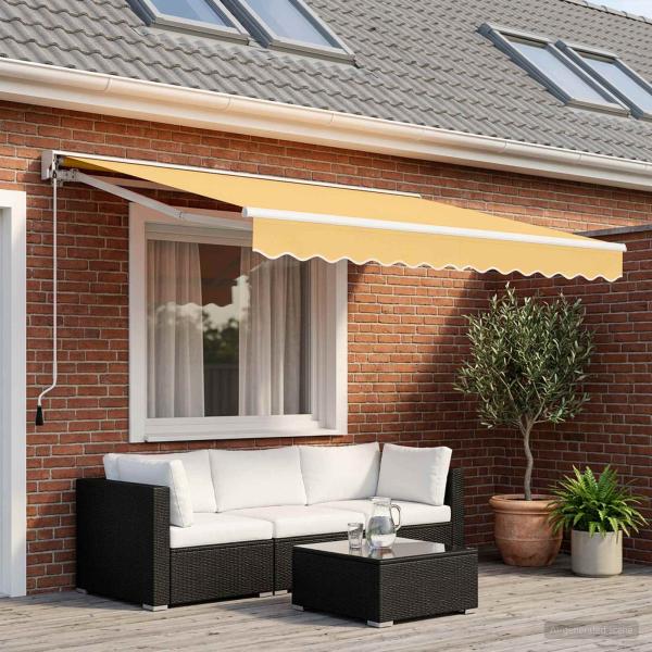 ARDEBO.de - Elektrische ausziehbare Markise Sand 4,5 × 3 m