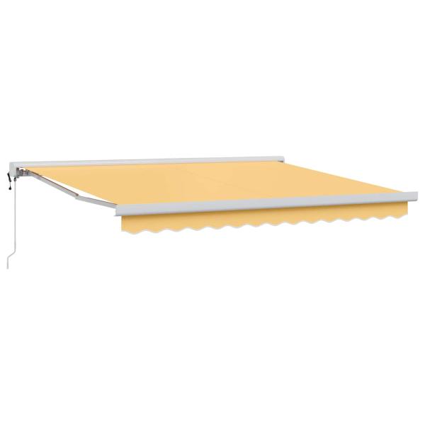 Ausziehbare Markise Sand 500 x 300 cm Stoff und Metall