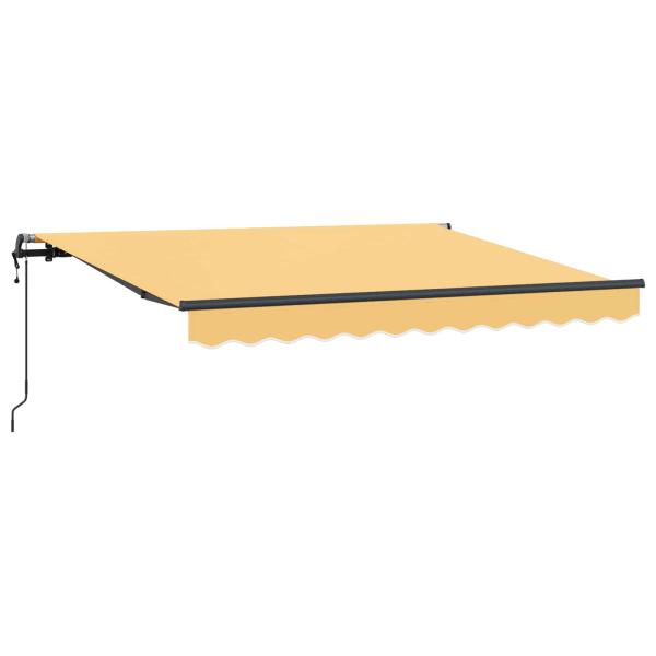 Ausziehbare Markise Sand 600 x 300 cm Stoff und Aluminium