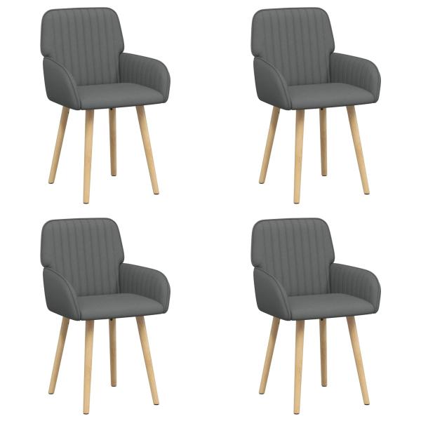 Esszimmerstühle 4 stk. Stoff Dunkelgrau 56,5 x 50 x 87,5 cm