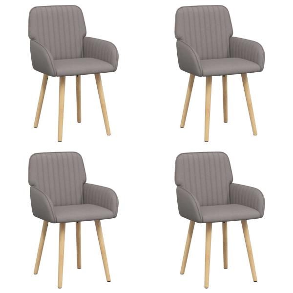 Esszimmerstühle 4 Stk. Stoff Taupe 56,5 x 50 x 87,5 cm