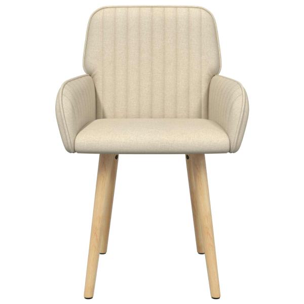 Esszimmerstühle 4 Stk. Stoff Creme 56,5 x 50 x 87,5 cm