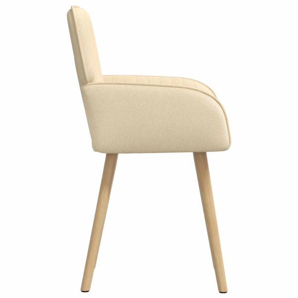 Esszimmerstühle 4 Stk. Stoff Creme 56,5 x 50 x 87,5 cm