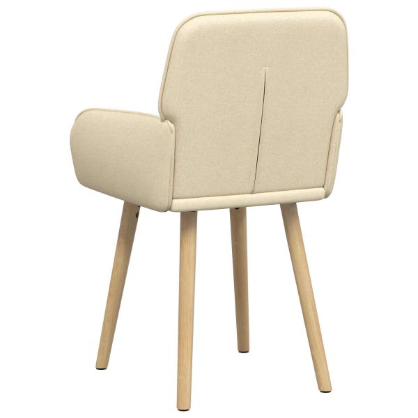 Esszimmerstühle 4 Stk. Stoff Creme 56,5 x 50 x 87,5 cm