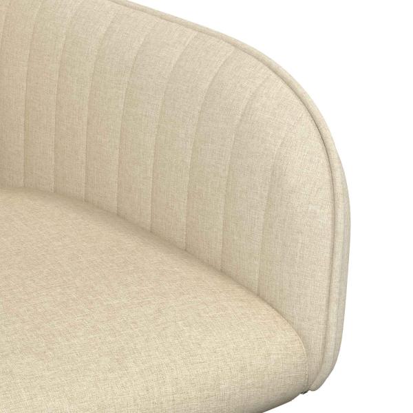 Esszimmerstühle 4 Stk. Stoff Creme 56,5 x 50 x 87,5 cm