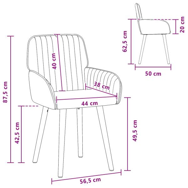 Esszimmerstühle 6 Stk. Stoff Taupe 56,5 x 50 x 87,5 cm