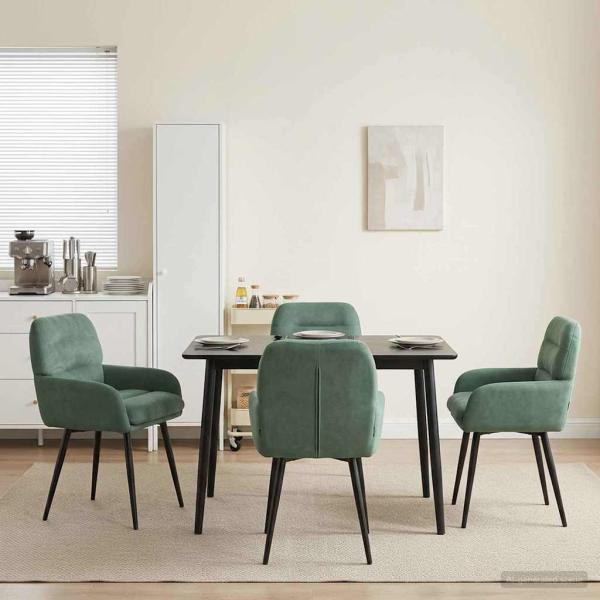 ARDEBO.de - Esszimmerstühle 4 Stk. Samt Meergrün 59 x 59,5 x 90 cm