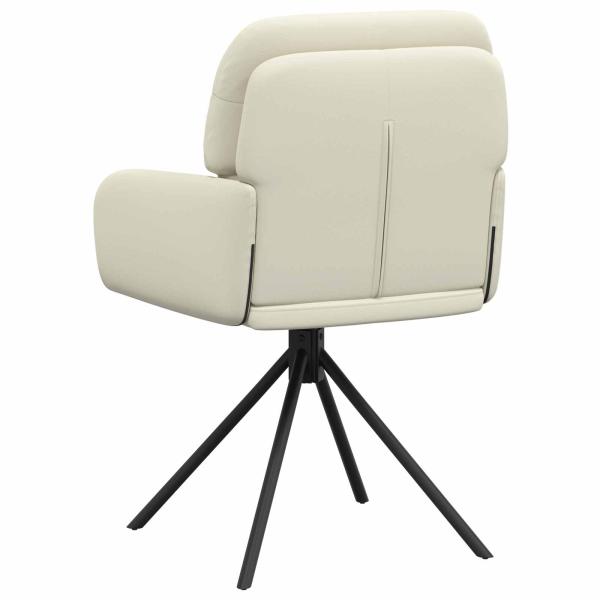 Drehstuhl Esszimmer 4 Stk. Kunstleder Creme 59 x 59,5 x 90 cm