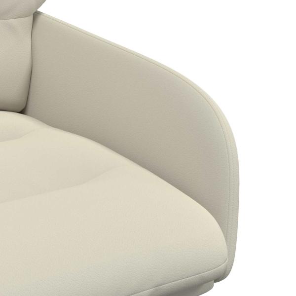 Drehstuhl Esszimmer 4 Stk. Kunstleder Creme 59 x 59,5 x 90 cm