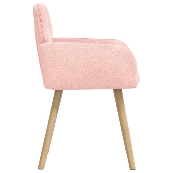 Esszimmerstühle 4 Stk. Bouclé Rosa 59 x 57 x 85 cm