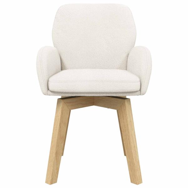 Esszimmerstühle 6 Stk. Bouclé Creme 59 x 57 x 85 cm