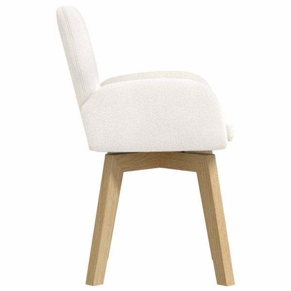 Esszimmerstühle 6 Stk. Bouclé Creme 59 x 57 x 85 cm