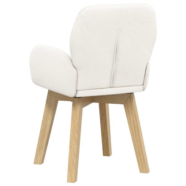 Drehstuhl Esszimmer 4 Stk. Bouclé Creme 54 x 58 x 87 cm