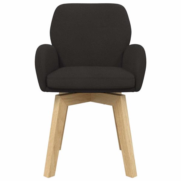 Drehstuhl Esszimmer 4 Stk. Bouclé Schwarz 54 x 58 x 87 cm