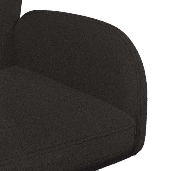 Drehstuhl Esszimmer 4 Stk. Bouclé Schwarz 54 x 58 x 87 cm
