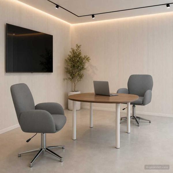 ARDEBO.de - Bürostühle 2 Stk. 54 x 58 x 90 cm Dunkelgrau Stoff