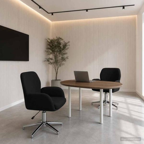 ARDEBO.de - Bürostühle 2 Stk. 54 x 58 x 90 cm Schwarz Stoff