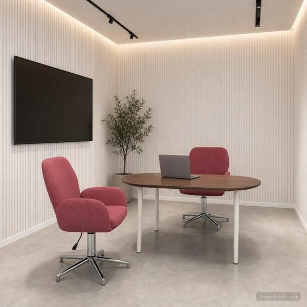 ARDEBO.de - Bürostühle 2 Stk. 54 x 58 x 90 cm Weinrot Stoff