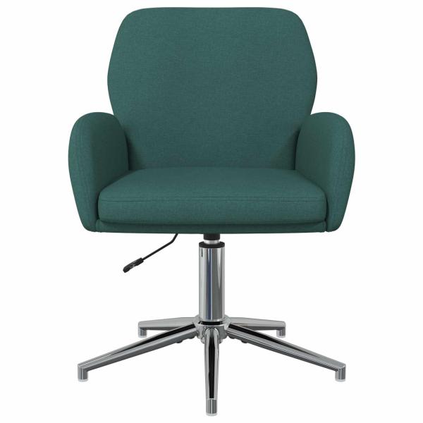 Bürostühle 2 Stk. 54 x 58 x 90 cm Dunkelgrün Stoff