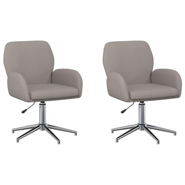Bürostühle 2 Stk. 54 x 58 x 90 cm Taupe Stoff