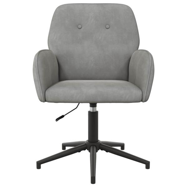 Bürostühle 2 Stk. 54 x 55 x 90 cm Hellgrau Samt
