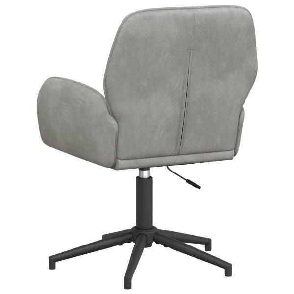 Bürostühle 2 Stk. 54 x 55 x 90 cm Hellgrau Samt